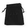 Polyester Imitation Burlap Packing Pouches Drawstring Bags LS-ABAG-R005-9x7-09-1