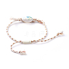 Adjustable Braided Bead Bracelets BJEW-JB05152-7