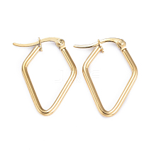 201 Stainless Steel Angular Hoop Earrings EJEW-I245-30F