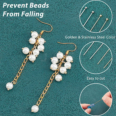 200Pcs 2 Colors 304 Stainless Steel Ball Head Pins Sets STAS-PH0004-93-1