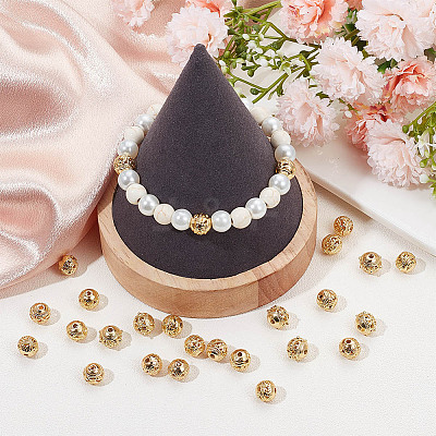 32Pcs 4 Style Alloy Hollow Beads PALLOY-BBC0001-07-1