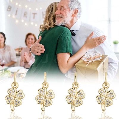 18Pcs Brass Micro Pave Cubic Zirconia Charms ZIRC-BBC0003-42-1