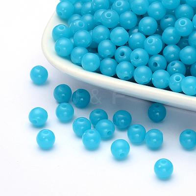 Fluorescent Acrylic Beads MACR-R517-6mm-10-1