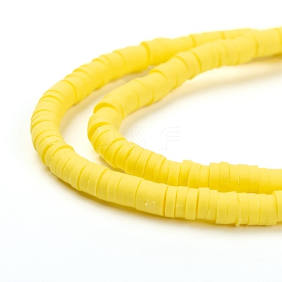 Handmade Polymer Clay Beads Strands CLAY-R089-4mm-073-1