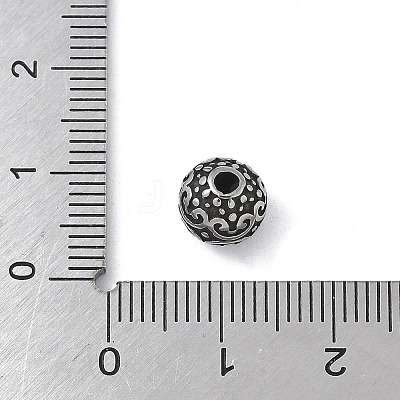304 Stainless Steel Beads STAS-H238-08F-AS-1