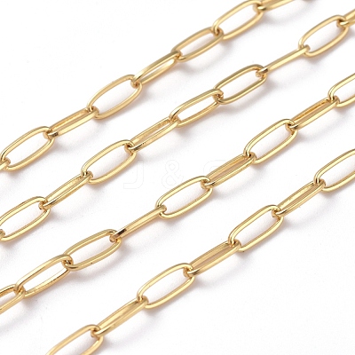 Soldered Brass Paperclip Chains CHC-G005-06G-1