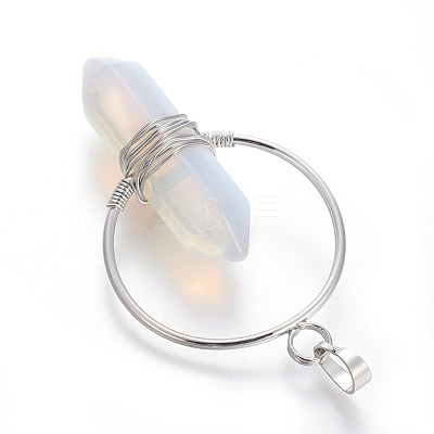 Opalite Big Double Terminated Pointed Pendants G-G771-A06-1