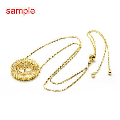 Alloy Cubic Zirconia Pendants ZIRC-S056-29-1
