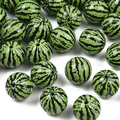 Opaque Acrylic Beads MACR-C036-01B-1