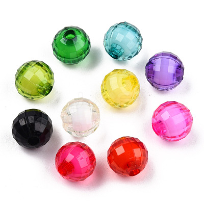 Transparent AS Plastic Beads MACR-T044-01-1