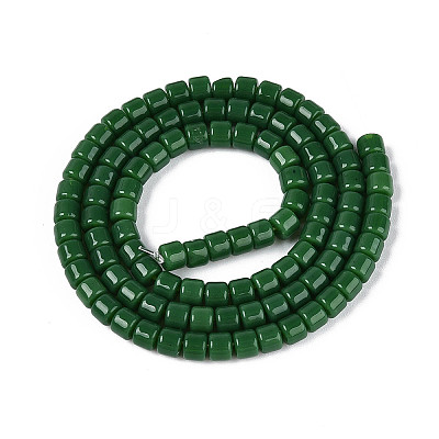 Opaque Solid Color Glass Beads Strands GLAA-N065-4x4mm-C09-1