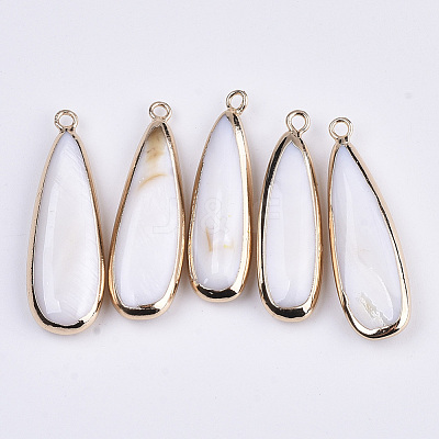 Natural Freshwater Shell Pendants X-SSHEL-R045-14-1