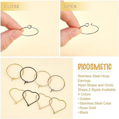 24Pcs 6 Style Ion Plating(IP) 316L Surgical STAS-DC0001-22-1