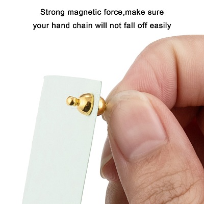 Brass Magnetic Clasps with Loops X-KK-D331-G-NF-1
