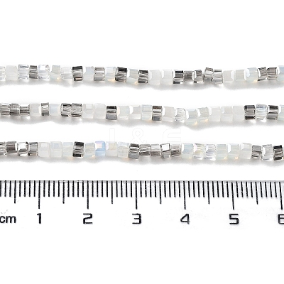 Gradient Color Electroplate Glass Bead Strands X-GLAA-E042-05-B02-1