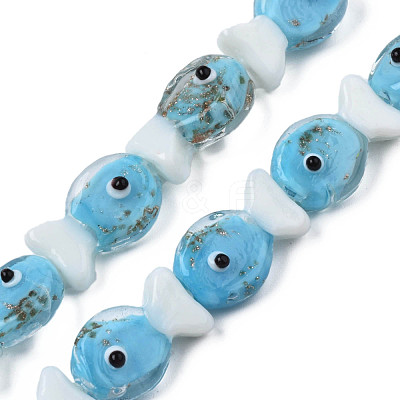 Handmade Lampwork Beads Strands LAMP-N021-41-B02-1