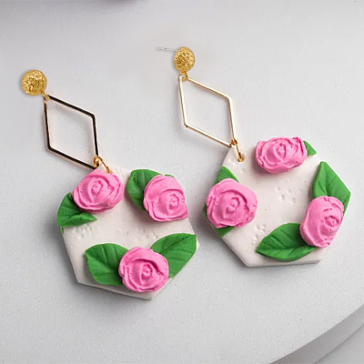 48Pcs 6 Style Half Round & Bowknot & Rectangle Alloy Stud Earring Findings FIND-DC0003-22-1