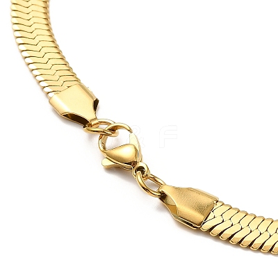 Ion Plating(IP) 304 Stainless Steel Herringbone Chain Necklace for Men Women NJEW-E076-04E-G-1