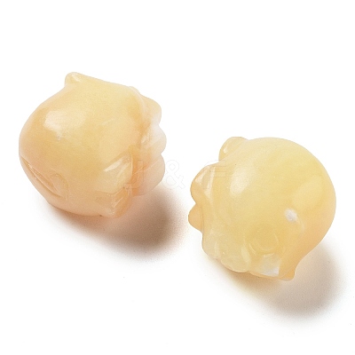 Natural Yellow Jade Carved Figurines DJEW-L023-C01-1