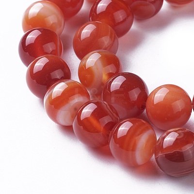 Natural Red Agate Beads Strands G-P434-09C-A-1
