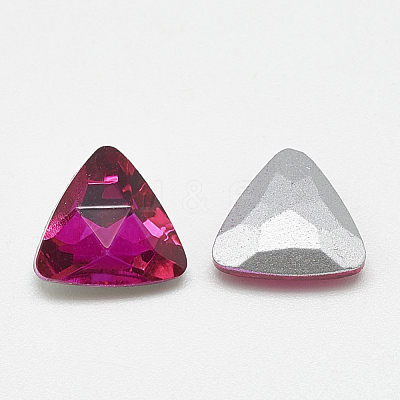 Pointed Back Glass Rhinestone Cabochons RGLA-T087-18mm-09-1