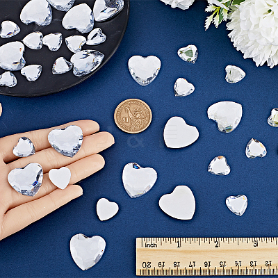 200Pcs 2 Style Acrylic Rhinestone Cabochons MACR-GF0001-03A-1
