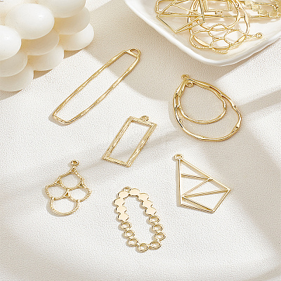 12Pcs 6 Styles Alloy Pendants FIND-LP0004-88-1