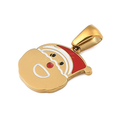 Christmas Theme 304 Stainless Steel Pendants STAS-R007-01D-G-1