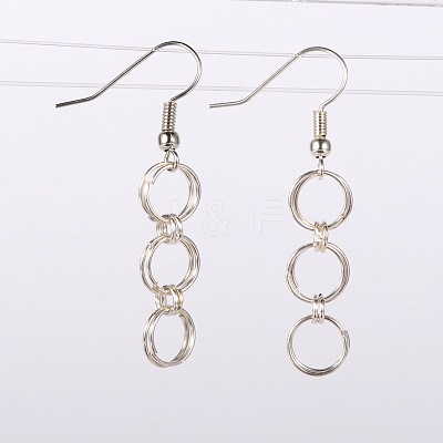 Iron Dangle Earrings EJEW-JE01275-1