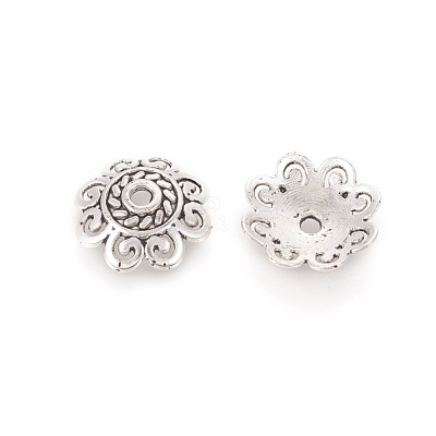 Tibetan Style Bead Caps TIBEB-00955-AS-RS-1