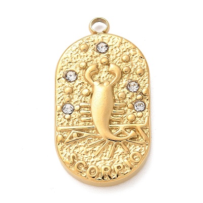 304 Stainless Steel Pendants STAS-F349-03G-11-1