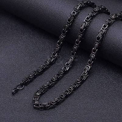 Stainless Steel Byzantine Chains Necklaces for Men FS-WG56795-94-1