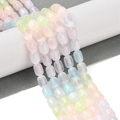 Macaron Color Natural Selenite Beads Strands G-F750-D01-1