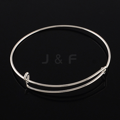Adjustable Iron Expandable Bangle Making BJEW-R038-P-1