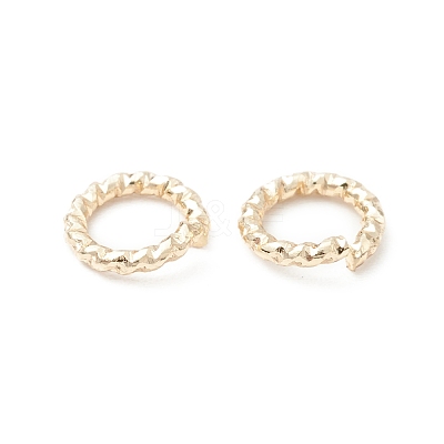 Brass Twisted Open Jump Rings KK-WH0060-02B-G-1