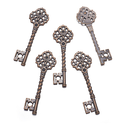 Key Tibetan Style Pendant Rhinestone Settings LS-TIBEB-A101291-R-LF-1