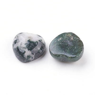 Natural Moss Agate Cabochons G-F528-12-1
