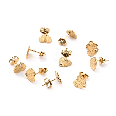 Ion Plating(IP) 304 Stainless Steel Stud Earring Findings STAS-I183-08A-G-1