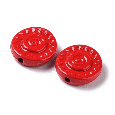 Spray Painted Alloy Bead PALLOY-H134-49-1