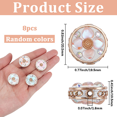 8Pcs Handmade Resin Indonesia Round Beads IPDL-SP0001-04-1