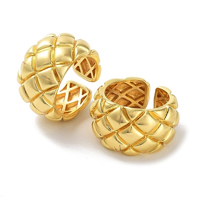 Brass Open Cuff Ring RJEW-E292-03G-1