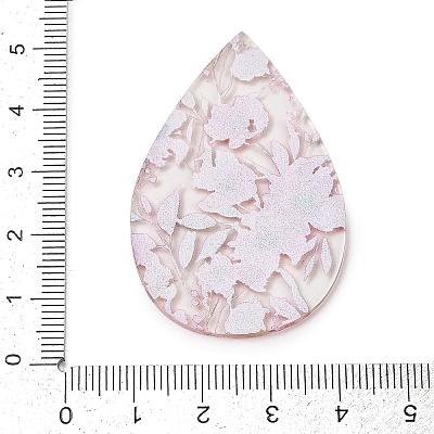 Printed Transparent Acrylic Pendants FIND-K017-16B-1