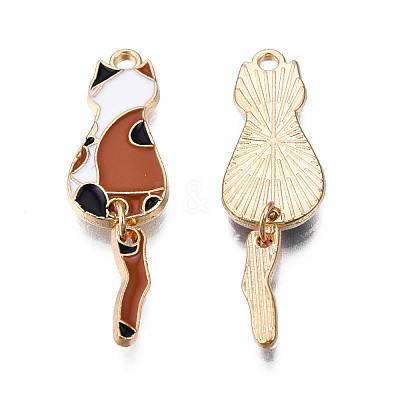 Eco-Friendly Alloy Enamel Pendants X-ENAM-T011-84C-NR-1
