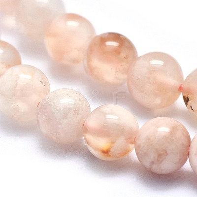 Natural Cherry Blossom Agate Beads Strands G-I213-23-6mm-1