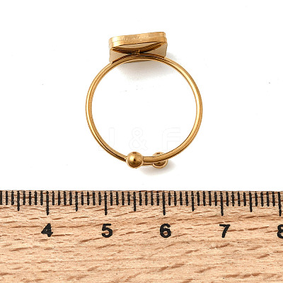 304 Stainless Steel Cuff Open Rings for Women RJEW-B161-01G-02-1