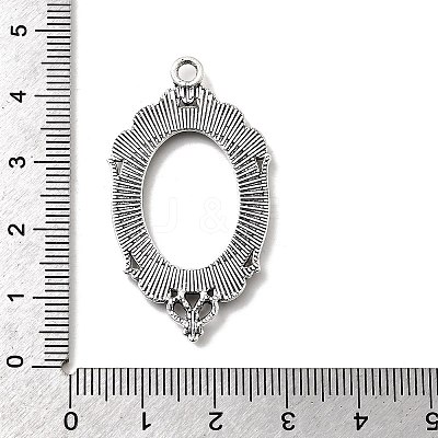 Vintage Tibetan Style Alloy Pendant Cabochon Bezel Settings X-TIBEP-O006-35AS-1