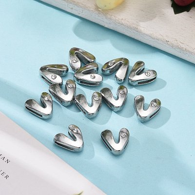 Letter Slider Beads for Watch Band Bracelet Making ALRI-O012-V-NR-1