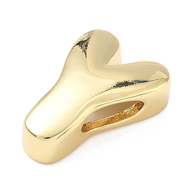 Brass Initial Beads KK-B167-27G-01Y-1