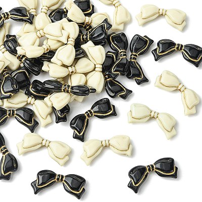 40Pcs 2 Colors Opaque Acrylic Beads SACR-CJ0001-91-1