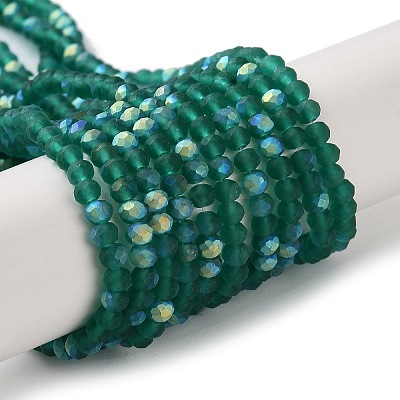 Imitation Jade Glass Beads Strands EGLA-A034-T2mm-MB18-1